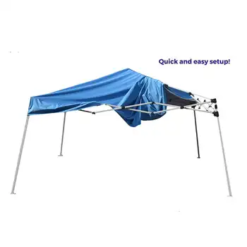 Прибиращ шатра с покрив, 10 x 10, преносим палатка с мигновено откидыванием крака с чанта за носене, синьо