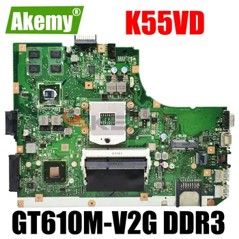 K55VD дънна Платка за лаптоп ASUS K55A A55V K55V K55VD оригиналната дънна платка V2G GT610M С поддръжка на процесор I3, I5