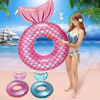 Надувное пръстен за плуване, плувен басейн с русалкой, плаващи плажни играчки за партита за възрастни, детски играчки за водни игри, матрак за плуване, детски играчки