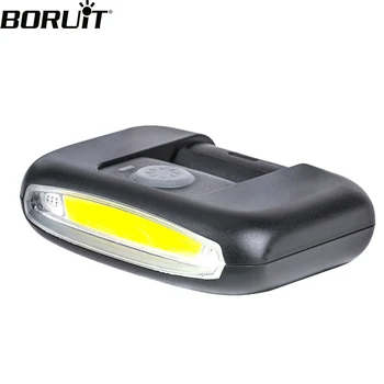 BORUiT COB led капачка налобный фенер USB акумулаторна 640 ма, скоба за фарове, фарове за фенер за бягане, риболов