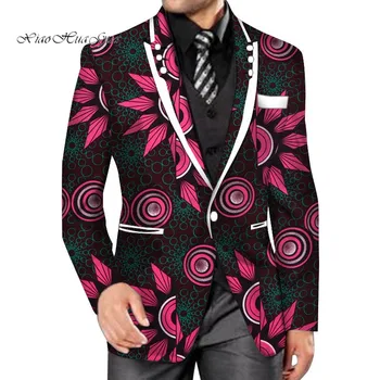 2020 Нов мъжки блейзър, модни дрехи за мъже в африканския стил дашики, костюм за сватбени партита, сако, яке, блузи, палта, Ежедневни африканска облекло WYN704