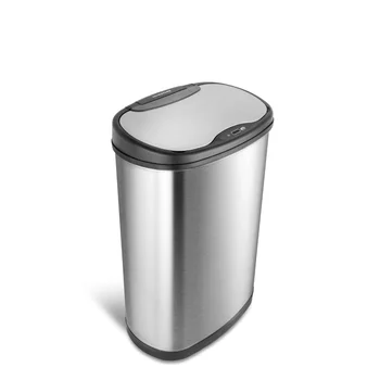 Кофа за боклук в 13,2 литра, кухненско кошчето за боклук с датчик за движение, неръждаема стомана