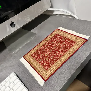 Персийски мини тъкани килими Подложка за мишка с пискюл Процеса на де дома на масата на Европейския ретро стил Килим пътека с чертеж