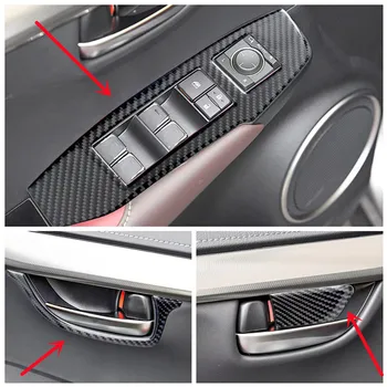 Врата копчето на колата, контролен панел, прозорци, декоративни облицовки за накладку, стикер от въглеродни влакна за Lexus NX200, аксесоари за интериор на автомобила